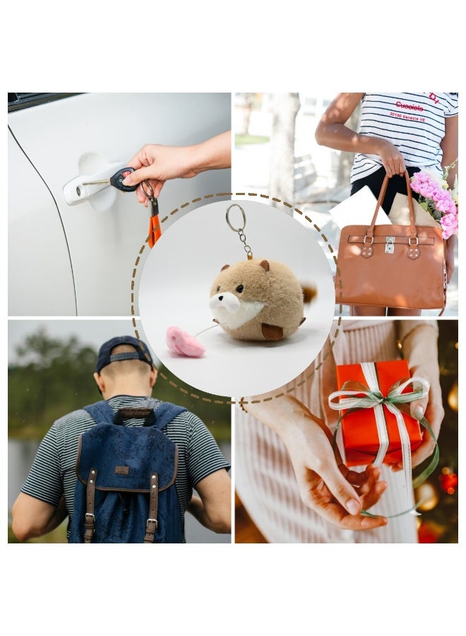 Plush Otter Keychain with Rotating Wagging Tail, Cute Animal Keyring for Men Women - Image 2