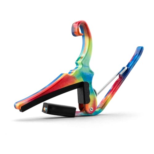 Kyser QuickChange Guitar Capo for 6string acoustic guitars TieDye KG6TDA - Image 3
