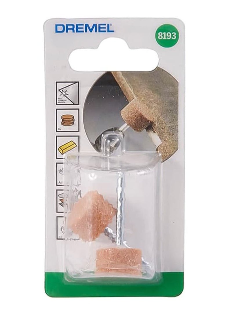 DREMEL Dremel 8193 Aluminum Oxide Grinding Stone (15.9 mm, Pack of 2) 