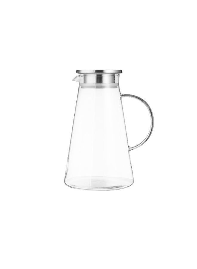 Alsaif 🧃 Elegant pyramid juice jug set with 4 plain glass cups – luxury metal lid (5 pieces) - Image 4