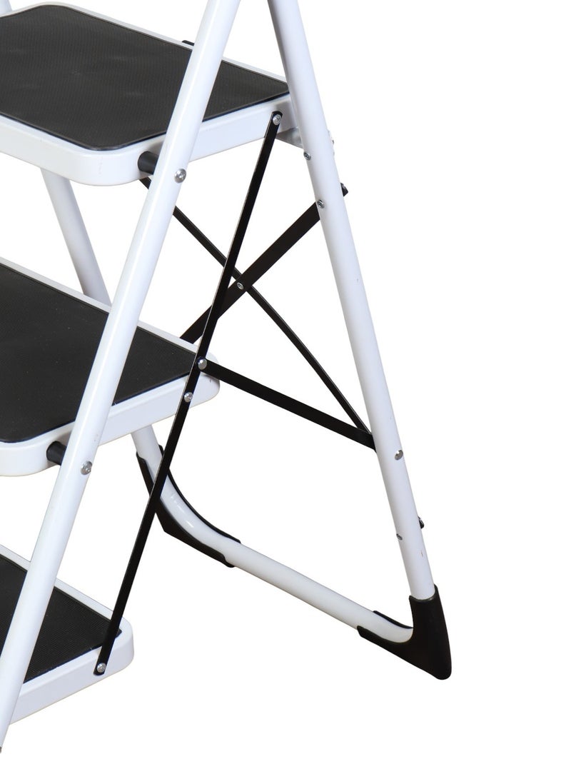HOMEVEO 3-Step Iron Ladder with Cushioned Safety Handle - Safe and Balanced Design for Home Use - Image 3