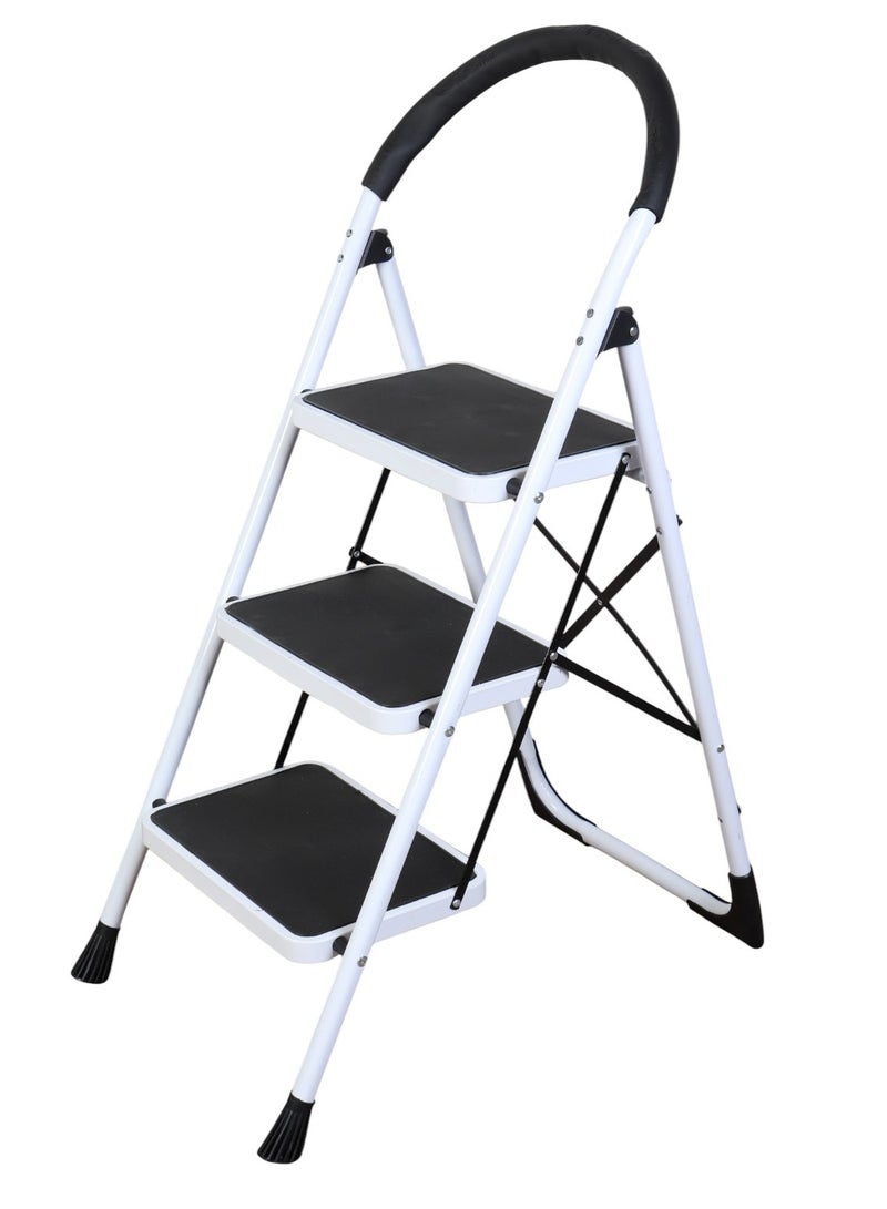 HOMEVEO 3-Step Iron Ladder with Cushioned Safety Handle - Safe and Balanced Design for Home Use - Image 5