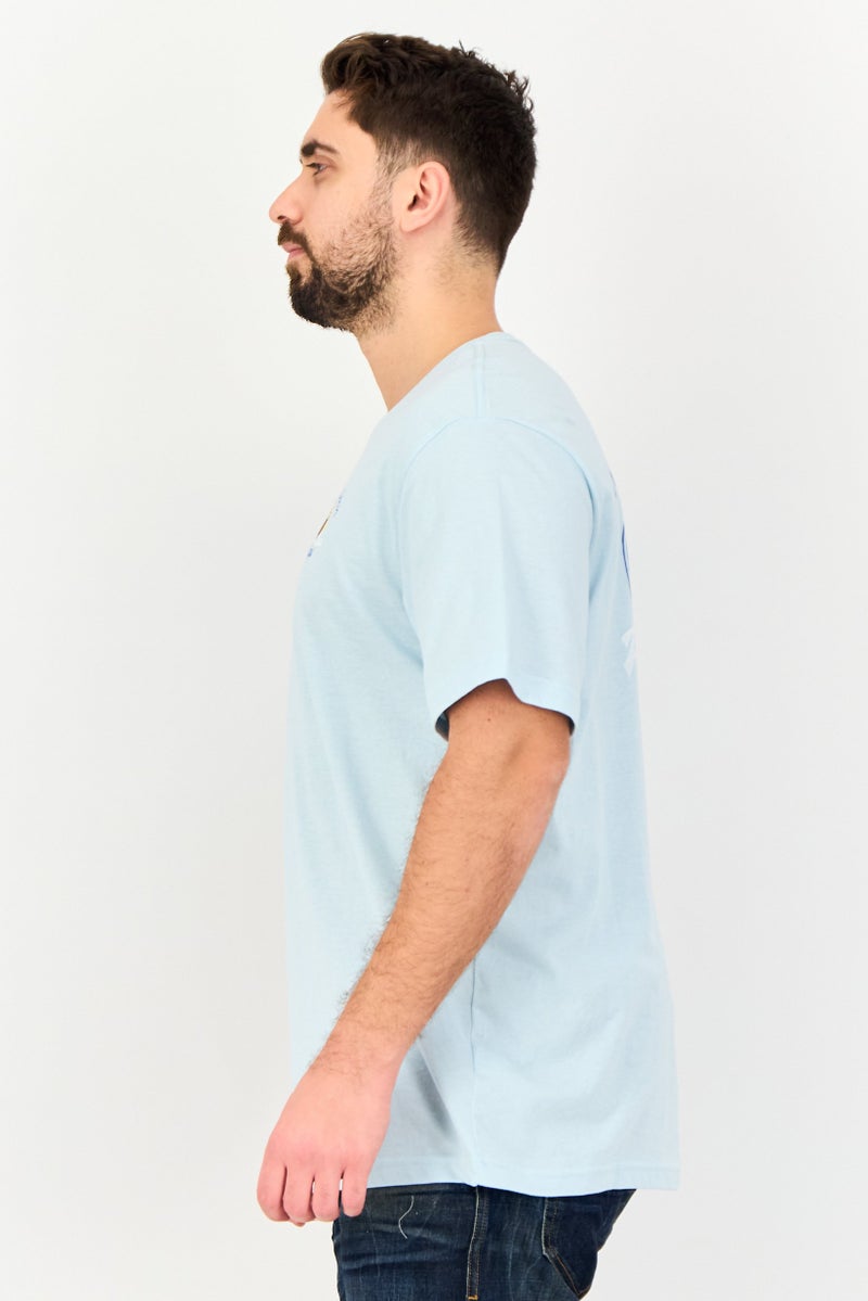 Chaps Men Crew Neck Short Sleeve Graphic Print T-Shirt, Crystal Blue - Image 2