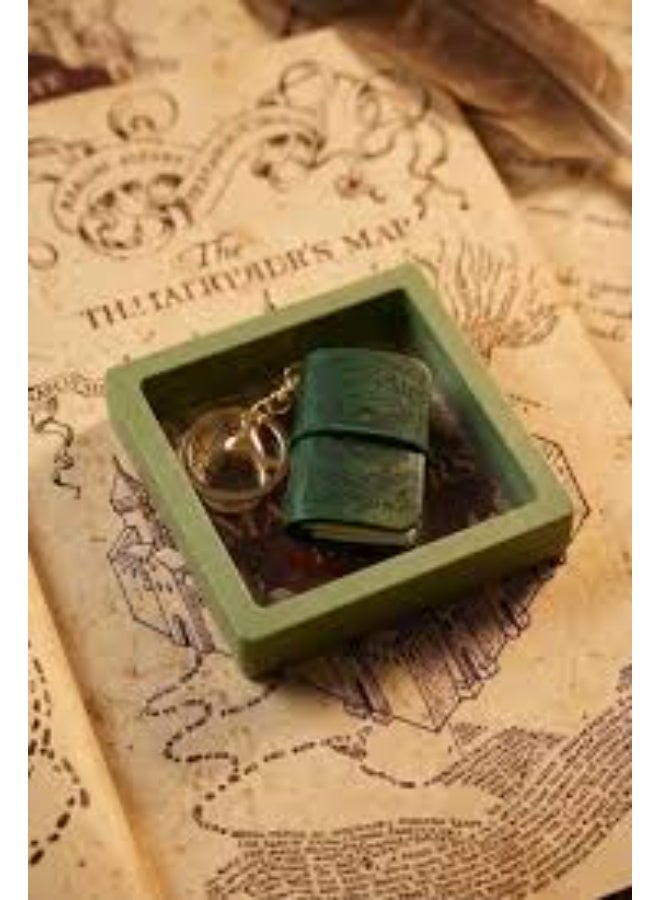 Harry Potter Mini Book Keychain with Holder - Green - Model PH-1282 - Image 2