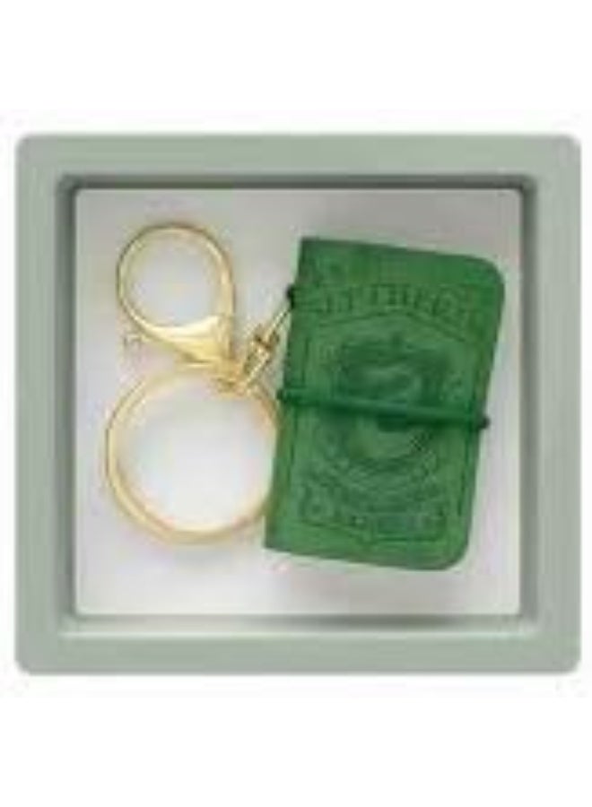 Harry Potter Mini Book Keychain with Holder - Green - Model PH-1282 - Image 3