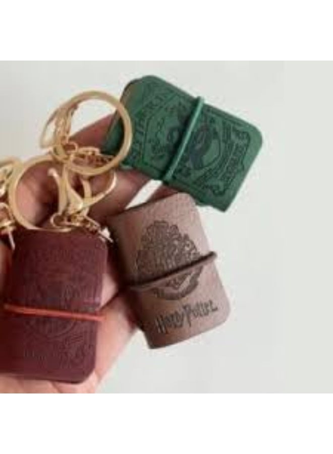 Harry Potter Mini Book Keychain with Holder - Green - Model PH-1282 - Image 4