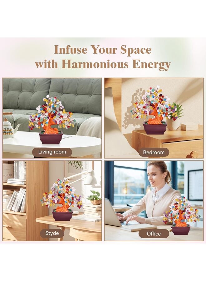 LAMAY Natural Quartz Crystal Money Tree, Healing Crystal Trees Bonsai Style Decoration for Wealth and Luck for Home Decor, Gifts for Women - Image 3