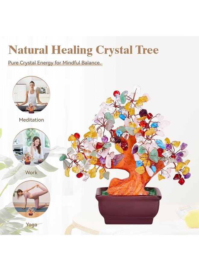 LAMAY Natural Quartz Crystal Money Tree, Healing Crystal Trees Bonsai Style Decoration for Wealth and Luck for Home Decor, Gifts for Women - Image 4