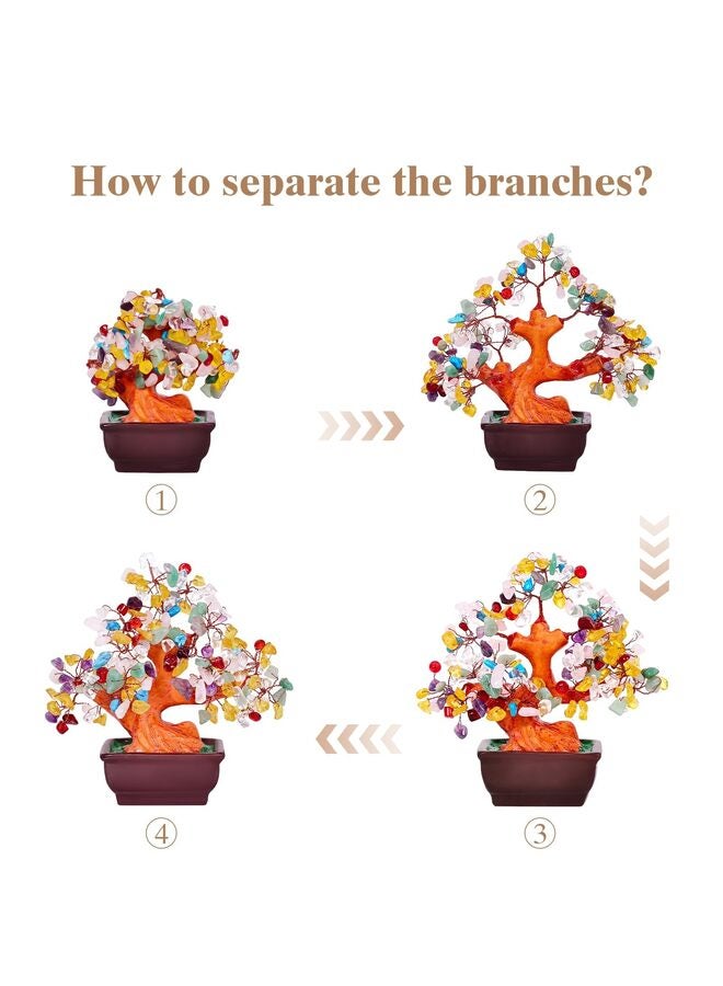 LAMAY Natural Quartz Crystal Money Tree, Healing Crystal Trees Bonsai Style Decoration for Wealth and Luck for Home Decor, Gifts for Women - Image 5