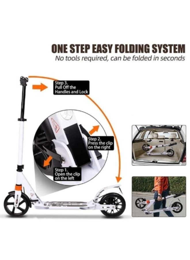 سكوتر ركل بعجلتين قابل للطي وقابل للتعديل يدويًا للبالغين - Image 5