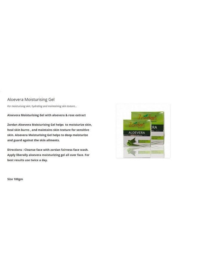 ZORDAN Aloevera Moisturising Gel (100Gms*2) (Pack Of 2) - Image 4