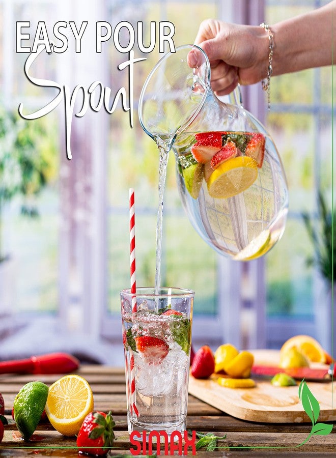 سيماكس إبريق زجاجي من سيماكس مزود بصنبور، سعة 1.5 كوارت، مصنوع من زجاج البوروسيليكات مع مقبض، صنع في أوروبا، مناسب للماء، الكوكتيلات، المارجريتا، والسانجريا - Image 5