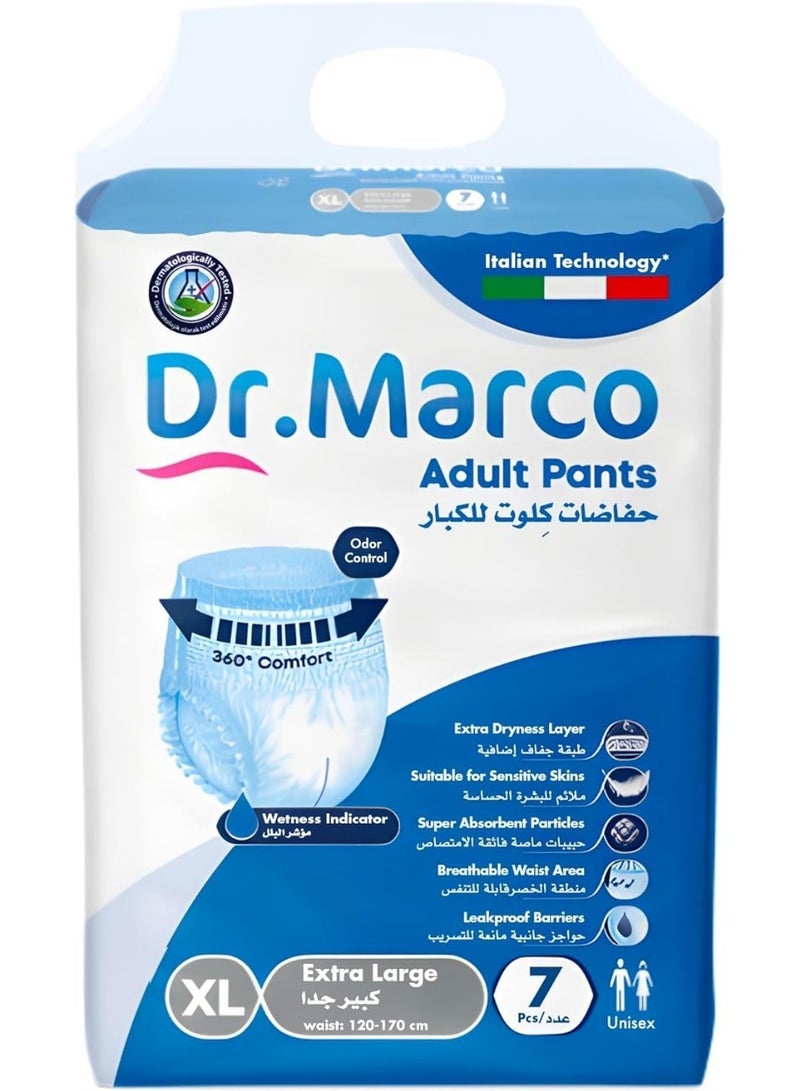 Dr. Marco Adult Culotte Diaper, Size XL, 7 Count Turkish made Pants with Wetness Indicator, Italian Technology - Image 3