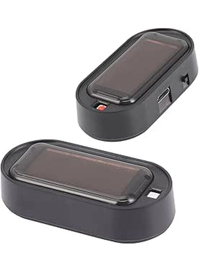 2pcs Solar Car Security Light Rechargeable Anti Theft LED Flashing Warning Lamp for SUV Truck - Image 1