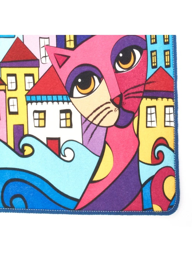 Biggdesign Washable Indoor Doormat 45x70cm, Durable Polyester Mat, Non-Slip Bottom, Pet Friendly, Machine Washable, Owl City Design Doormat, Ideal Door Mat for Kitchen, Bathroom, Living Room, Entryway - Image 2