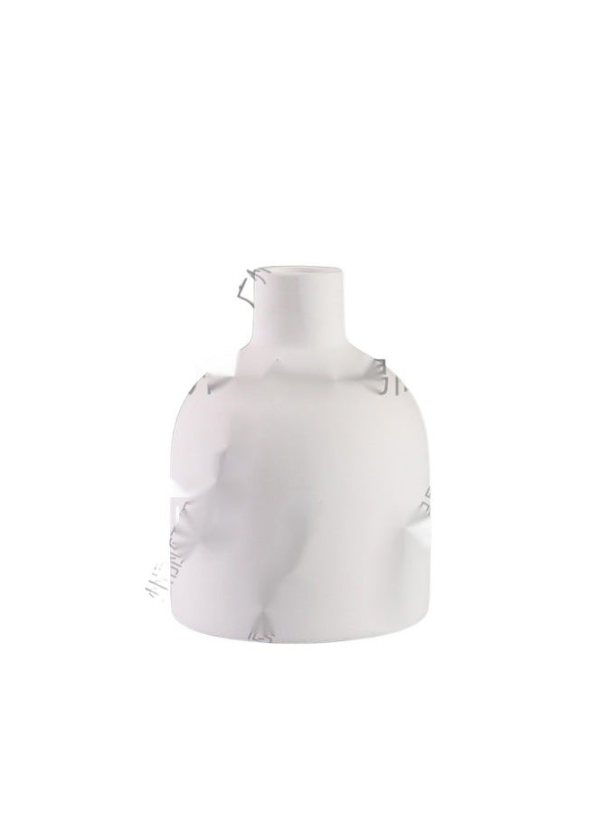 Beauenty Plain Embryo White Embryo Vase Vase Ceramic Art Coloring Water Extension Material Kindergarten Parent-child Painting Non-gypsum-Color:28-4 White  - Image 2