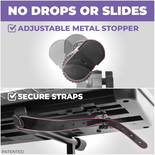 Liquid Stands 2 Tier Keyboard Stand Attachment - Adjustable Electric Digital Piano Stand for 54, 88 Key Music Keyboards & Synths - Double Extender for Square Tube Z Style Stands - Image 3