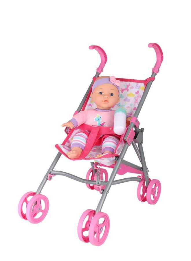 DREAM COLLECTION 12" Baby Doll Care Gift Set With Stroller - Image 3