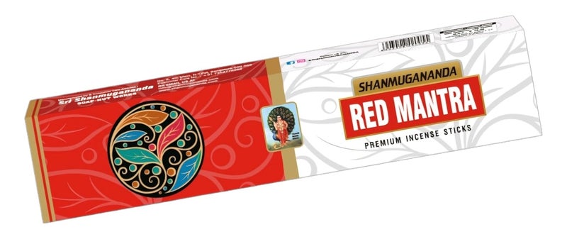 Shanmugananda SHANMUGANANDA Replenish Joy Within and Around Your Surroundings A Trusted Brand Since 1944 RED Mantra Incense Sticks  - Image 1