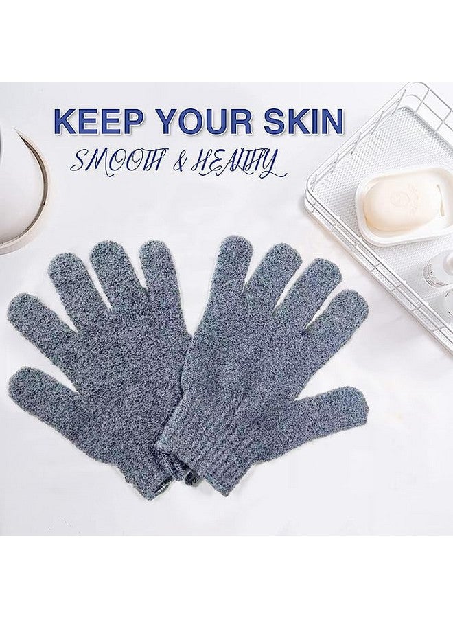 Yiclick Exfoliating Gloves Body Scrub Exfoliator For Dead Skin Removerexfoliate Sponge Loofah Washcloth Mitt For Men Women (12 Grey) - Image 2