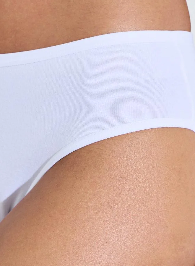 Styli  Pack of 5 - Cotton Elastane Hi-Leg Briefs for Women | Best Price UAE
