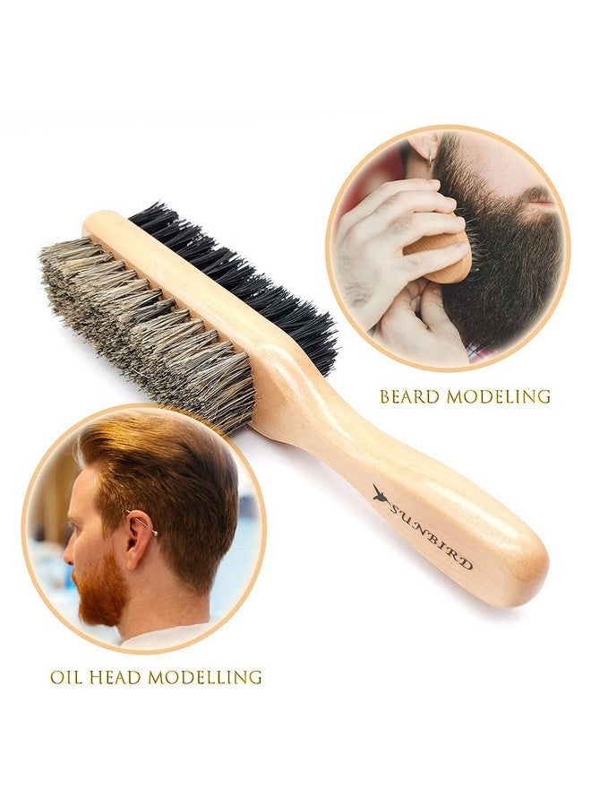 SUNBIRD Beard Brush For Men 2Sided Club Brushcombsbristle Brushesmen - Image 5