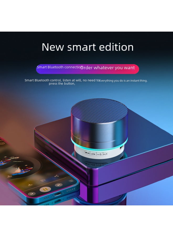 Neutral A10 Metal Small Steel Cannon Mini Bluetooth Audio Card Outdoor Lighting Portable Subwoofer Wireless Speaker Gift - Image 3