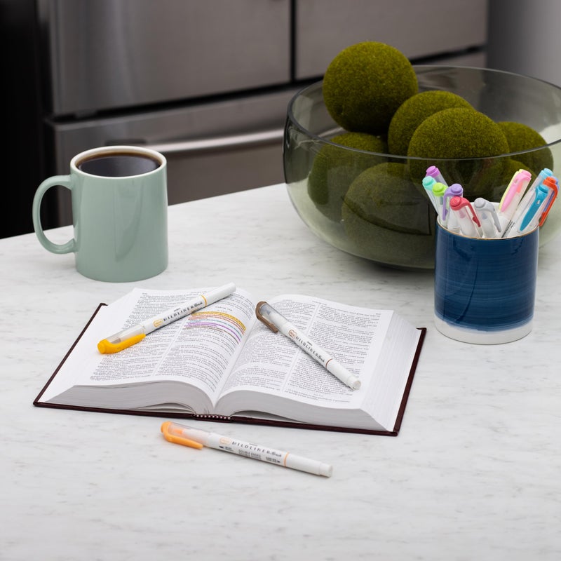 Zebra Pen Mildliner Double-Ended Brush Marker, Brush and Fine Tip Pens, Ideal for Bible Highlighting, No Bleed, Assorted Soft Colors, 15-Pack (79115) - Image 4