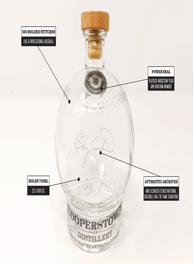 Cooperstown Distillery قارورة تقطير كوبرزتاون، مرخصة من قاعة مشاهير البيسبول الوطنية، تحمل توقيع غاري كارتر المحفور | 750 مل - Image 3