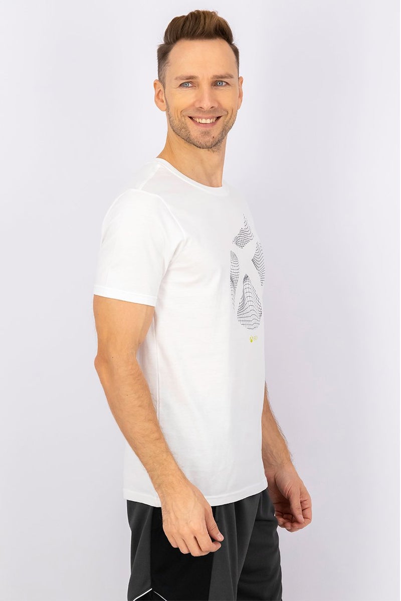 DIFUZED Men Crew Neck Short Sleeve Graphic Tee, White - Image 3