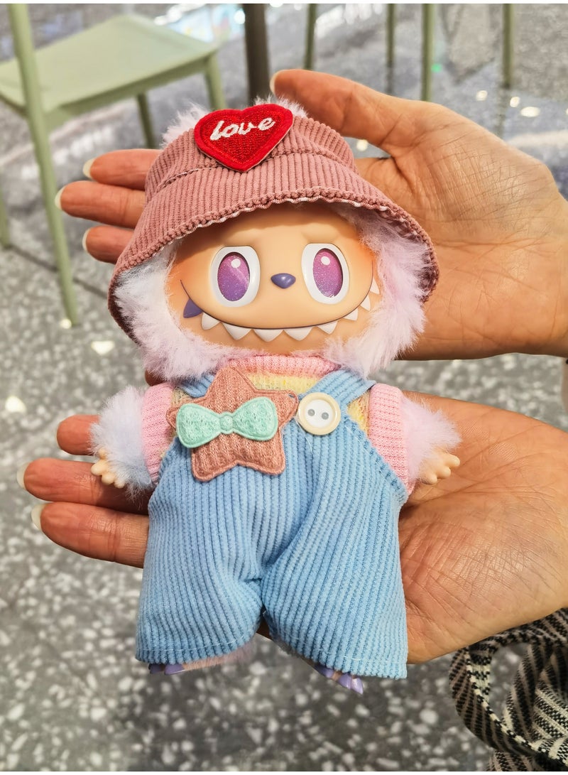 linkship Labubu Doll Clothes, Interchangeable Outfit Set for 17cm Hanging Plush, Stylish & Durable Apparel for 1st/2nd/3rd Gen Collection - Image 1