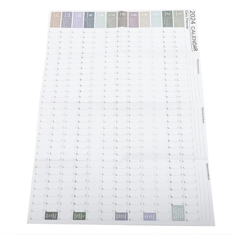 2024 Creative Monthly Wall Calendar Planner Paper Schedule Organizer for Home Office - Image 2