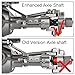 Pothyes Aluminum Front Rear Complete Axle Set with Enhanced Axle Shaft for Axial SCX10 RC4WD D90 110 RC Crawler Upgrade Parts Titanium FrontRear - Image 4
