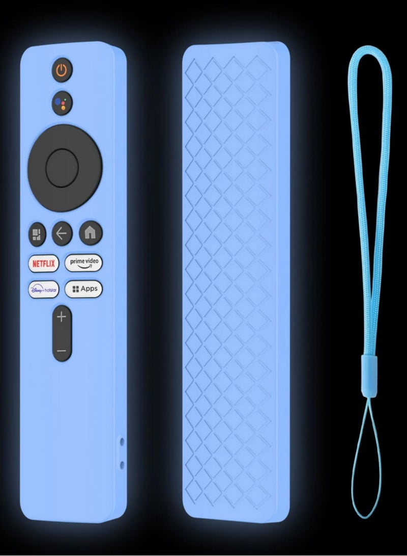 1pcs Shockproof Protector Shell For Xiaomi Mi TV Box S 2nd Gen and Mi TV Stick Remote Control Replacement Cover Case Luminous Blue  - Image 1