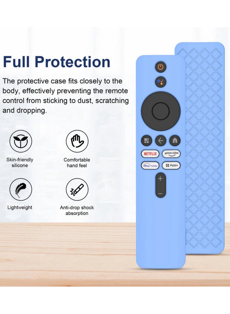 1pcs Shockproof Protector Shell For Xiaomi Mi TV Box S 2nd Gen and Mi TV Stick Remote Control Replacement Cover Case Luminous Blue  - Image 2