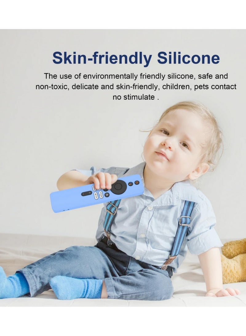 1pcs Shockproof Protector Shell For Xiaomi Mi TV Box S 2nd Gen and Mi TV Stick Remote Control Replacement Cover Case Luminous Blue  - Image 4