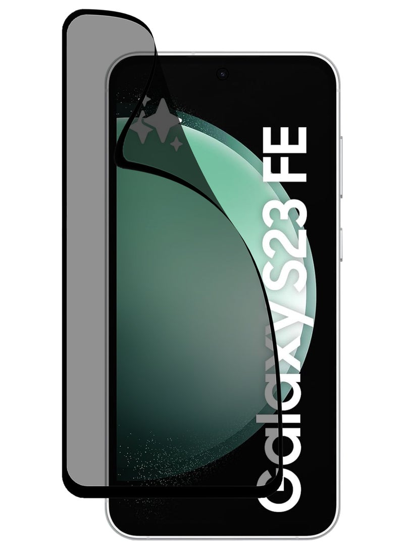 واقي شاشة زجاجي سيراميكي غير لامع للخصوصية لهاتف Samsung Galaxy S23FE - أسود - Image 1