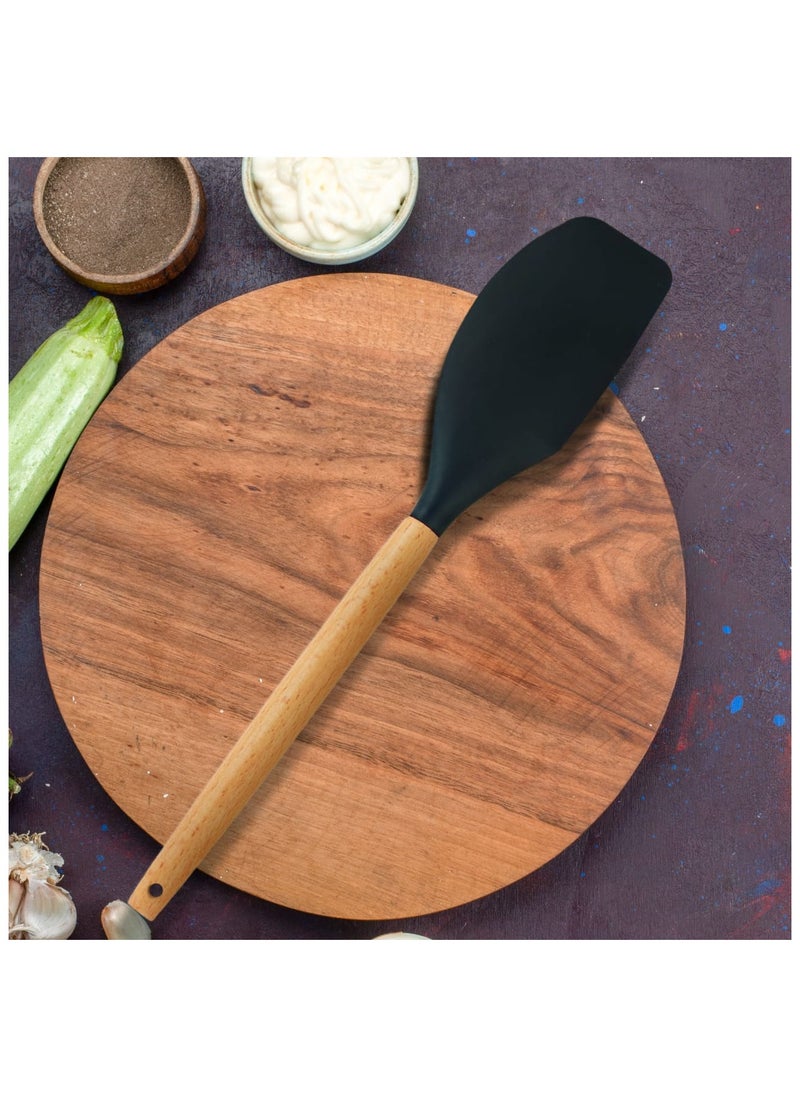 Wooden Spatula Ladle with Wooden Handle - Stainless Steel, Deep Bowl, Long Handle, Serving Utensils, Wooden Kitchen Tools - pzsku/Z6DDCB1D316F68BF1C525Z/45/_/1738396049/0023e66c-45dd-4758-9611-9c3beff04ab2