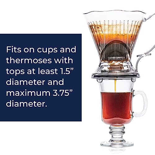 Clever Coffee Dripper and Filters, Large 18 oz, Original Classic Design, Safe BPA Free Plastic, Drip Coffee Maker, Pour Over, 100 Filters, Coaster and Lid - Image 5