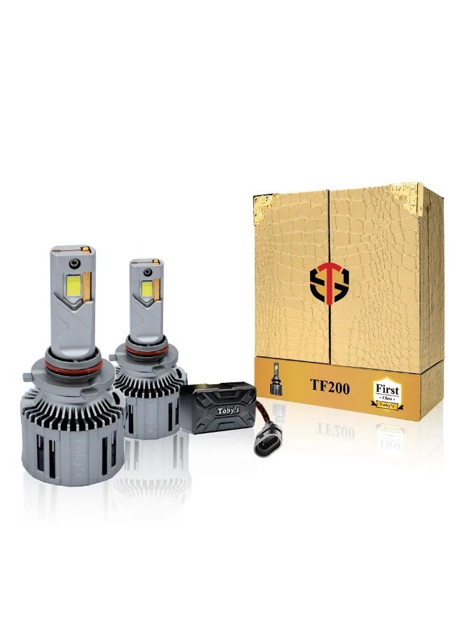 توبيز مصباح أمامي LED للسيارة من Tobys TF200، قطعتان، أصلي، 200 واط/القطعة، قوة 20000 لومن/القطعة، بدرجة حرارة لون 6500 كلفن - 9006 - Image 1