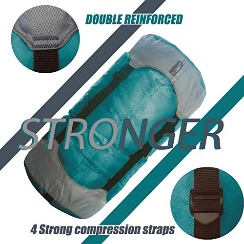 Frelaxy Compression Sack, Ultralight Sleeping Bag Stuff Sack Compression Stuff Sack - Space Saving Gear for Camping, Hiking, Backpacking (Turquoise, M) - Image 3