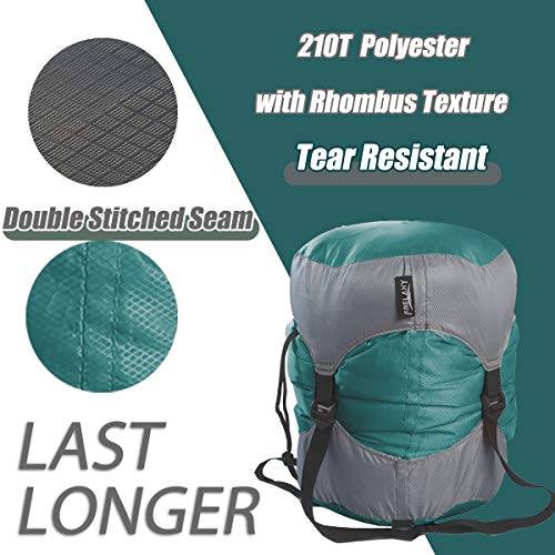 Frelaxy Compression Sack, Ultralight Sleeping Bag Stuff Sack Compression Stuff Sack - Space Saving Gear for Camping, Hiking, Backpacking (Turquoise, M) - Image 4