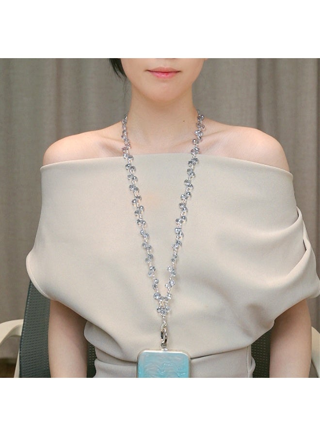 NIBEMINENT Phone Charm/ Chain Strap for Women Girls, Refreshing Blue Simple And Versatile Cell Phone Case Lanyard Wrist Strap