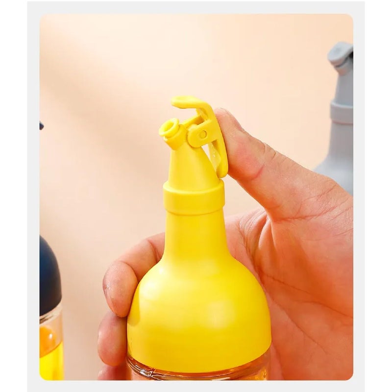 Krivety Oil Dispenser Bottle 500ml 17oz Olive Oil For Kitchen NoDrip Glass Cooking Oil DispenserVinegar Cruet Soy Sauce Dispenser SpoutWide OpeningEasy Refill And Cleaning BLUE ROUND - Image 5