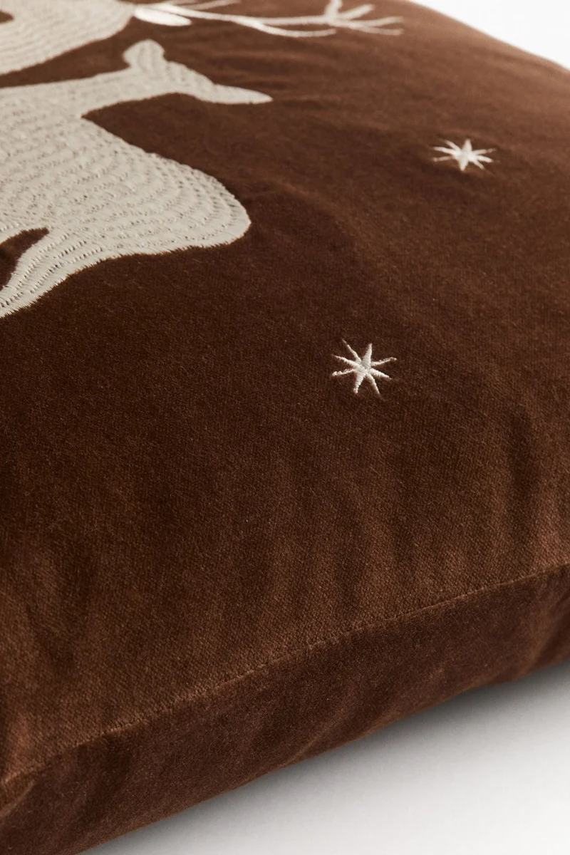 اتش اند ام غطاء وسادة مخملي