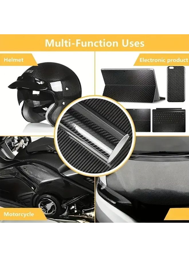 Red Carbon Fiber Vinyl Wrap 3 94x118 11 Inch Self Adhesive Decal Sticker - Image 3