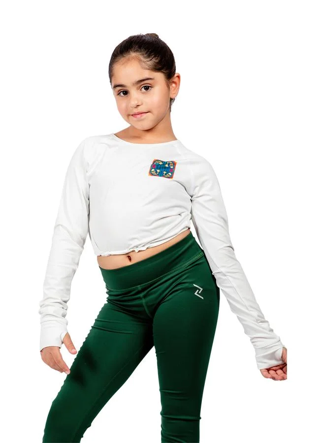 ZAECY Girl's Full Sleeve Crop Top
