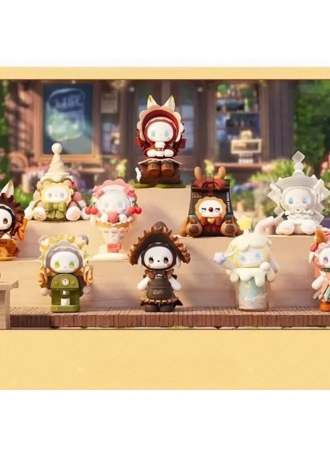 عام إيما سلسلة نموذج جمع الديكور صندوق أعمى لعبة ركوب اللعب دمية سطح المكتب الديكور أفضل هدية للعائلة والأصدقاء (حزمة من 8) - Image 1