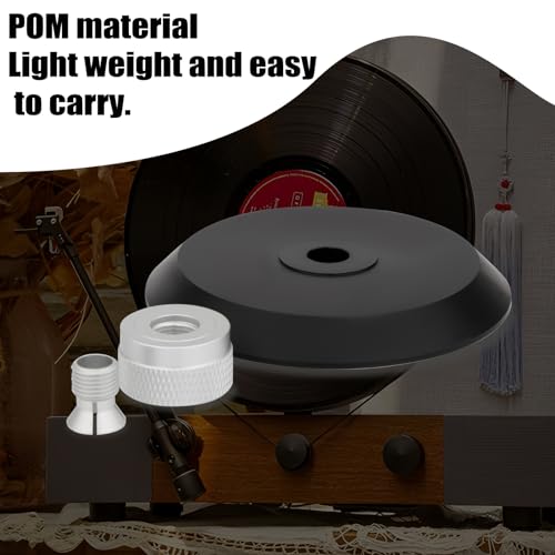 Preffair Audiophile Record Weight Stabilizer POM Turntable Weight Clamp for HiFi LP Record Player Vinyl Disc Accessories (Black) - Image 3