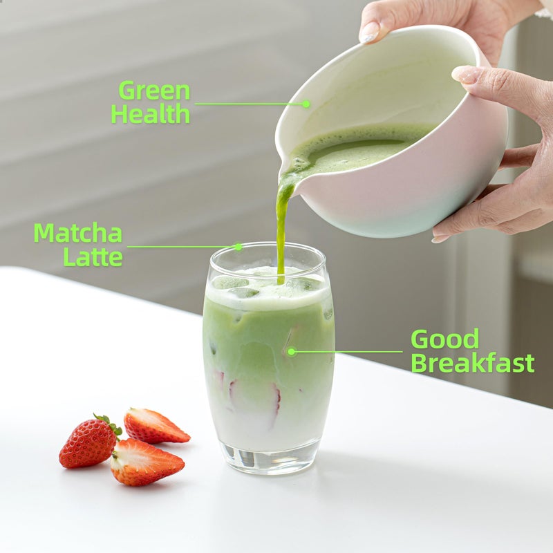 TEANAGOO Matcha Whisk Set Pink,Ceremony Matcha Set Kit Grident Pink,Matcha Tea Set for Making Breakfast/Latte,7 Pcs Matcha Whisk Set and Bowl with All Accessories,Gift for Family/Friend - Image 4